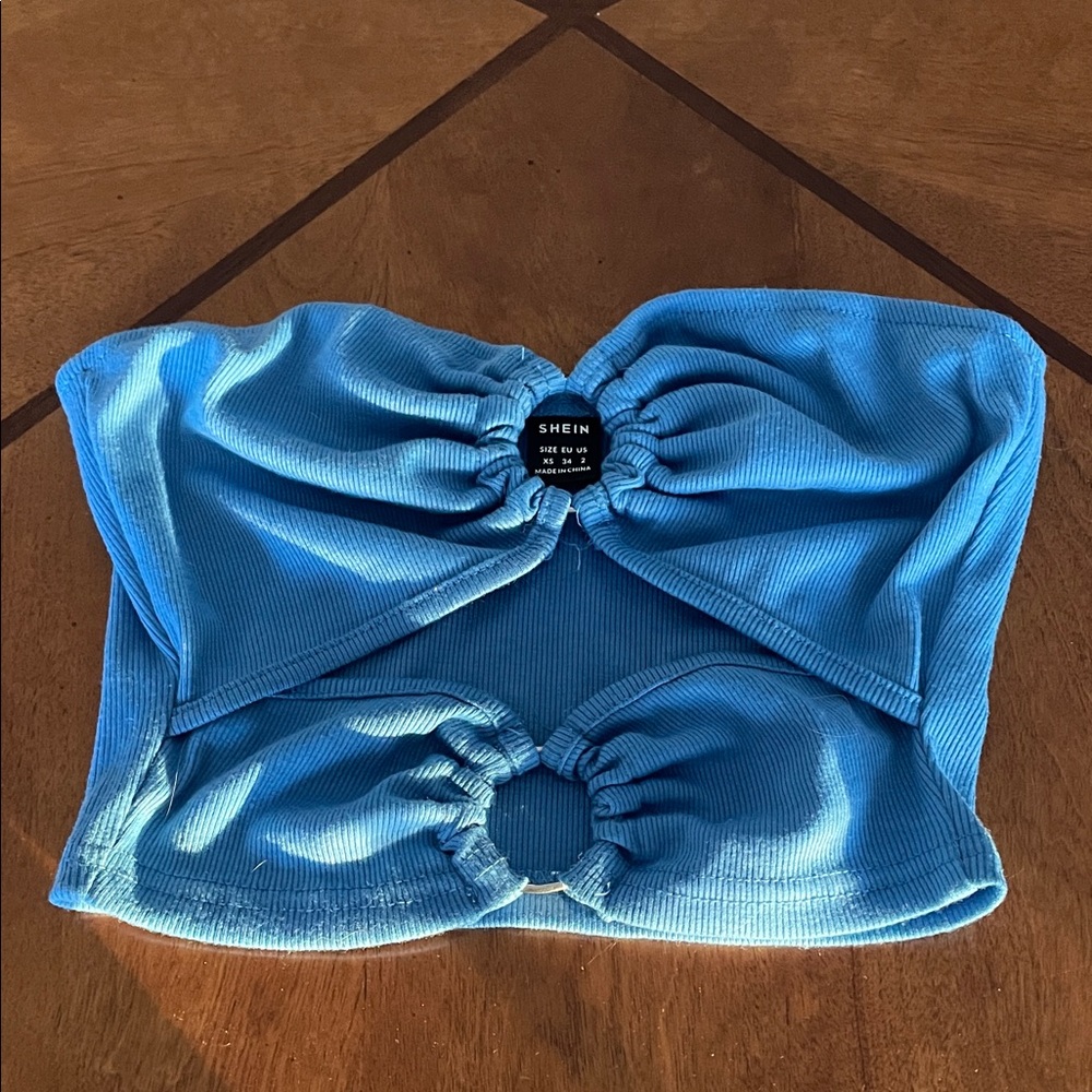 SHEIN Vibrant Blue Tube Top